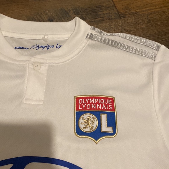 Olympique Lyonnais Home Football Shirt 2019-2020 Jersey Adidas Mens - Picture 4 of 8